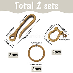 Застежки-крючки из сплава тибетского стиля 2 шт.&nbsp;FIND-SC0016-52