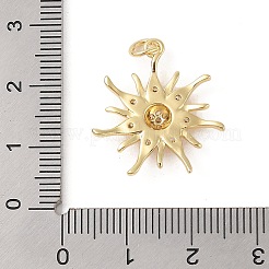 Pendentifs en laiton zircon cubique transparent&nbsp;ZIRC-P121-05D-G