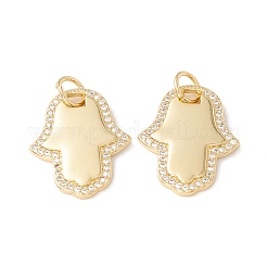 Латунные микропаве прозрачные подвески с фианитом KK-G415-19G