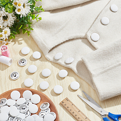 100 шт. тканевые пуговицы на ножке BUTT-NB0001-72A-01