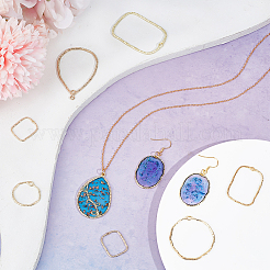 26 шт. 13 стиля подвески и звенья из латуни и сплава с открытой задней частью FIND-OC0003-52