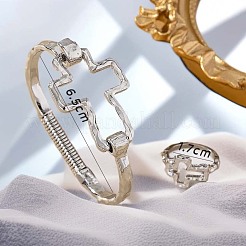 Браслеты и кольца из сплава с крестообразными звеньями FS-WGF260B-01