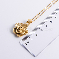 Винтажные ожерелья с цветочным кулоном из нержавеющей стали 304 для женщин TT4094
