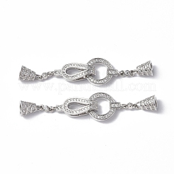 Застежка с латунным кристаллом и стразами KK-P223-26P