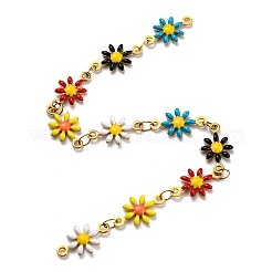 Ионное покрытие (IP) золотая 304 нержавеющая сталь цветочная цепочка CHS-E011-01G-01