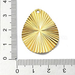 イオンプレーティング（IP）304ステンレスペンダント  18KGP本金メッキ  ティアドロップ  31x24.5x1mm  穴：1.8mm&nbsp;STAS-B058-27G-02