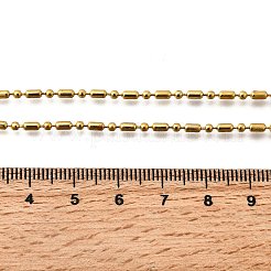 Ожерелья из цепочек-столбиков из нержавеющей стали 201 толщиной 2 мм NJEW-C097-01G