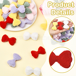 48 шт. 6-х цветные шерстяные аксессуары для украшения&nbsp;AJEW-SC0031-41