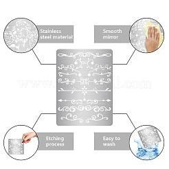 Трафареты для резки металла из нержавеющей стали DIY-WH0289-096