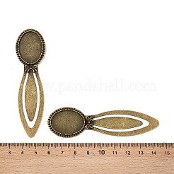 Antike tibetischer Stil Legierung Lesezeichen Fassungen für Cabochon&nbsp;TIBE-Q032-27AB-NR