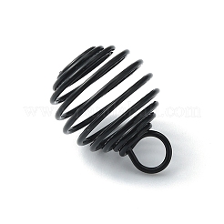Spiralperlenkäfiganhänger aus Kohlenstoffstahl&nbsp;IFIN-WH0027-47A-EB