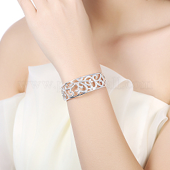 Латунь манжеты браслеты&nbsp;BJEW-BB18056