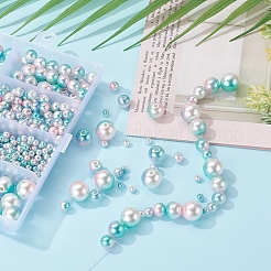 497шт 5 стиля радуги абс пластик имитация жемчуга&nbsp;OACR-YW0001-09B