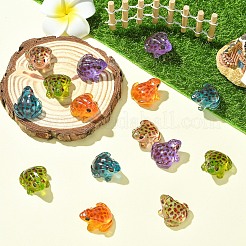 Ornements de scène de micro-paysage en résine lumineuse en forme de grenouille&nbsp;DIY-YWC0009-03A