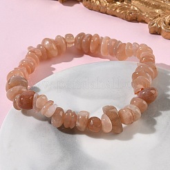 Натуральные браслеты из бусин солнечного камня&nbsp;BJEW-C145-01B