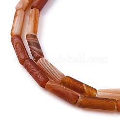 Натуральный красный агат бисер нитей&nbsp;G-P570-A01-01