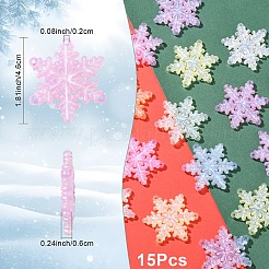 15 шт. светящиеся прозрачные акриловые бусины&nbsp;LACR-YW0001-06