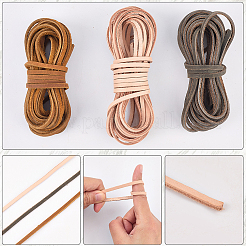 5 м плоские шнуры из коровьей кожи&nbsp;WL-GF0001-27B-03