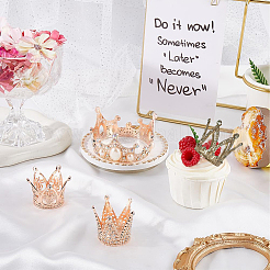 4 pièce 4 styles de décoration de gâteau en forme de couronne en alliage de strass&nbsp;DIY-SP0003-26RG