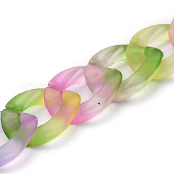 Матовая акриловая цепочка с краской для брелков своими руками HJEW-JM00400-09