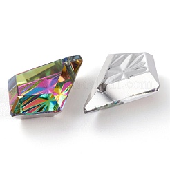 Подвески из тисненого стекла со стразами&nbsp;GLAA-J101-01B-001VO