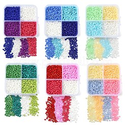 72g 4 Arten Glas Saatperlen&nbsp;SEED-YW0002-77D