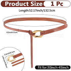 1 ceinture à nœud en cuir de vache pour femme&nbsp;AJEW-CL0003-42A