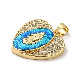 Покрытие стойки латунь микропаве фианиты с подвесками из синтетического опала&nbsp;KK-D088-30G