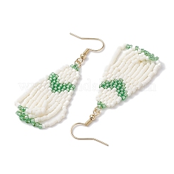 Серьга-гвоздик из нержавеющей стали 304 со стеклянным подвесом&nbsp;EJEW-MZ00179-03