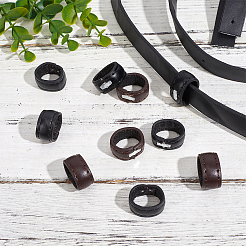 20 Stück 2 Farben Rindsleder Gürtelschlaufenring&nbsp;DIY-GF0013-20A