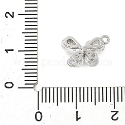 Шармы-соединители из латуни с микропаве из кубического циркония KK-U056-04P