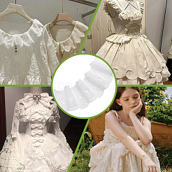 5 ярд хлопковой кружевной ленты с цветочной вышивкой OCOR-MA0001-27A