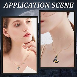 7 шт. 2 стиля подвески на стойку для Хэллоуина с покрытием из латуни и эмалью KK-BBC0020-55