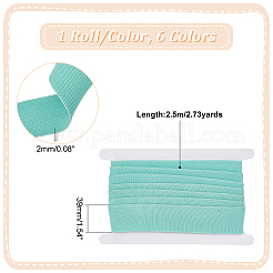 15м 6-х цветная полиэстеровая плотная эластичная широкая лента&nbsp;DIY-PH0017-30A