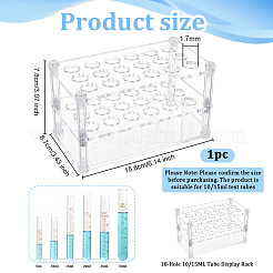 Акриловые многоцелевые колориметрические стеллажи для цилиндрических трубок AJEW-WH0678-66