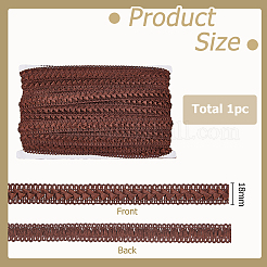 ポリエステルリボン  レースのトリム  洋服アクセサリー  ココナッツブラウン  3/4インチ（18mm）&nbsp;OCOR-WH0078-378B