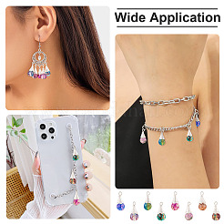 64 шт. подвески из стекла и сплава 8 стилей PALLOY-TA00177