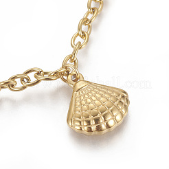 Браслеты с подвесками из нержавеющей стали 304 BJEW-F383-02G