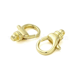 真鍮カニカン  カドミウムフリー＆ニッケルフリー＆鉛フリー  ゴールドカラー  20.5x13x5.5mm  穴：2.5mm&nbsp;KK-B089-21B-G