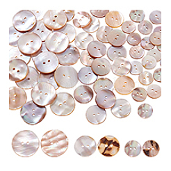60 шт. 3 стиля пуговиц-ракушек BUTT-PH0001-31