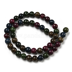 Fili di perline di diaspro sesamo tinto naturale&nbsp;G-E443-A41