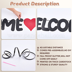 Бумага добро пожаловать назад вопрос баннер DIY-WH20001-89B