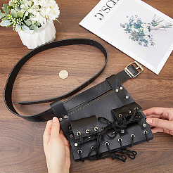 Искусственная кожа с оболочкой из сплава на талии AJEW-WH0419-04A