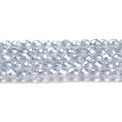Transparentes perles de verre de galvanoplastie brins&nbsp;LS-GLAA-H021-01A-PL03