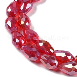 Прозрачные стеклянные бусины гальваническим пряди&nbsp;LS-EGLA-N013-T8mm-B12