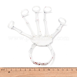 Растягивающиеся браслеты из сплава с кольцами для пальцев в стиле Хэллоуина BJEW-P367-02