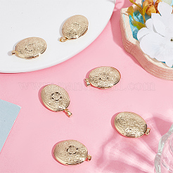 6шт латунные подвески-медальоны KK-BBC0015-50