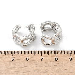 Серьги-подвески из латуни с прозрачным кубическим цирконием EJEW-Q016-04P