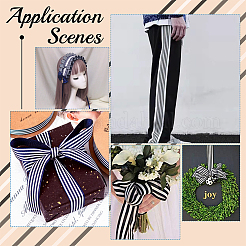 50 ярд ленты из полиэстера в полоску SRIB-WH0011-157C