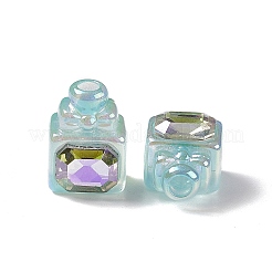 УФ-покрытие радужными переливающимися акриловыми бусинами PACR-M003-14